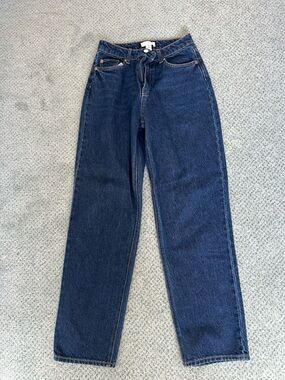 H&M Dark Blue Straight Leg Jeans